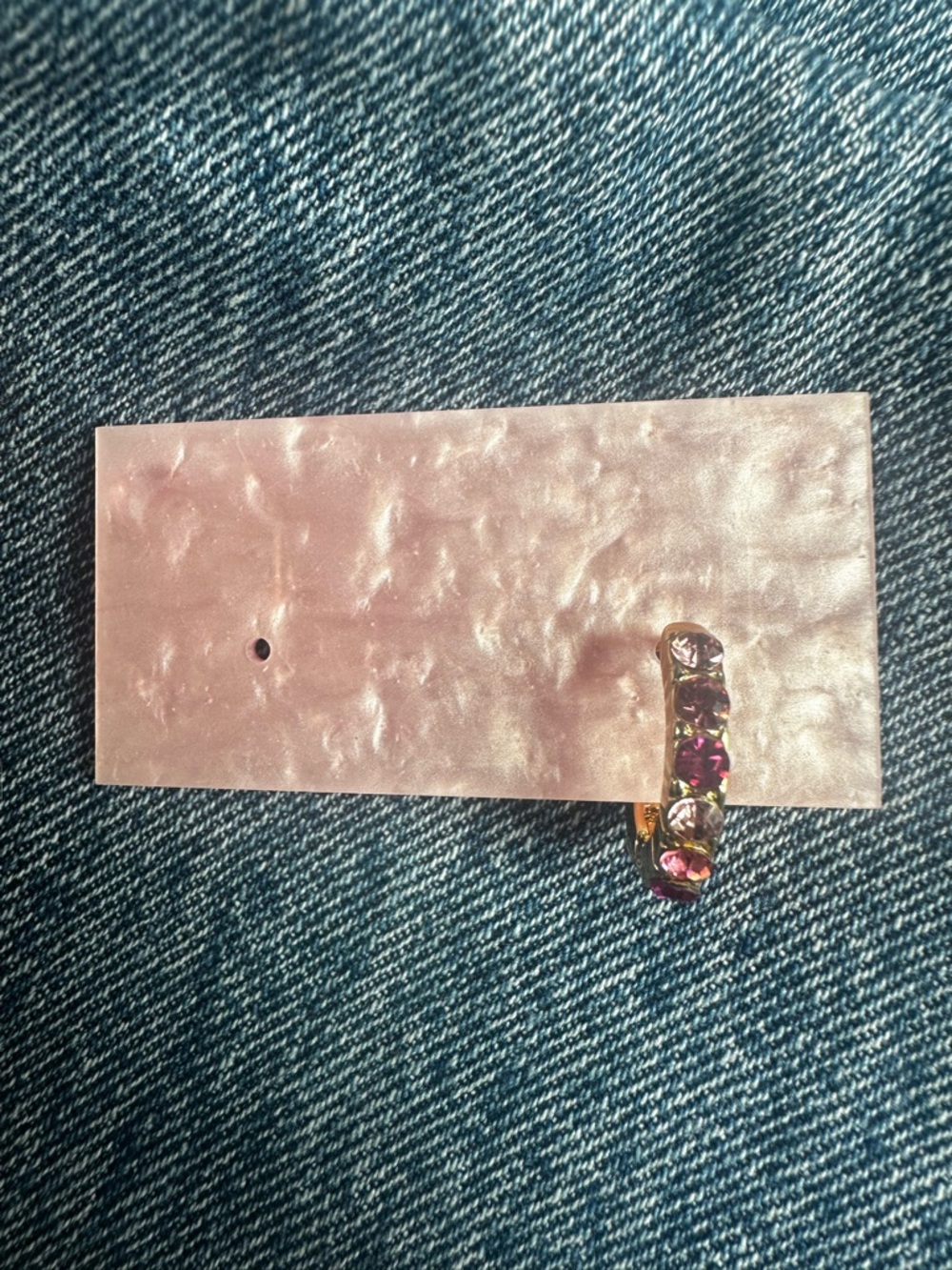 NWOT Nordstrom Rack Huggie Earring Pink and Gold